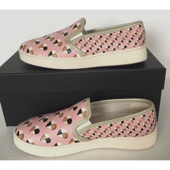 New Coach Style C117 FG2113 Slip on Heart Print Women's Shoes Size 5.5 B Blush - Picture 4 of 6